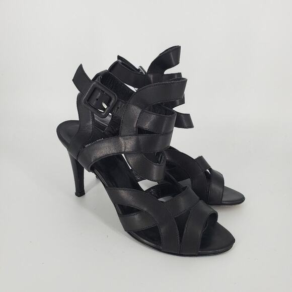 Pierre Hardy Black Strappy Ankle Buckle Heels 36 - Picture 1 of 11